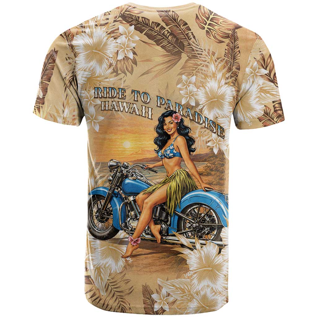 Aloha Hawaii Biker T Shirt Ride To Paradise
