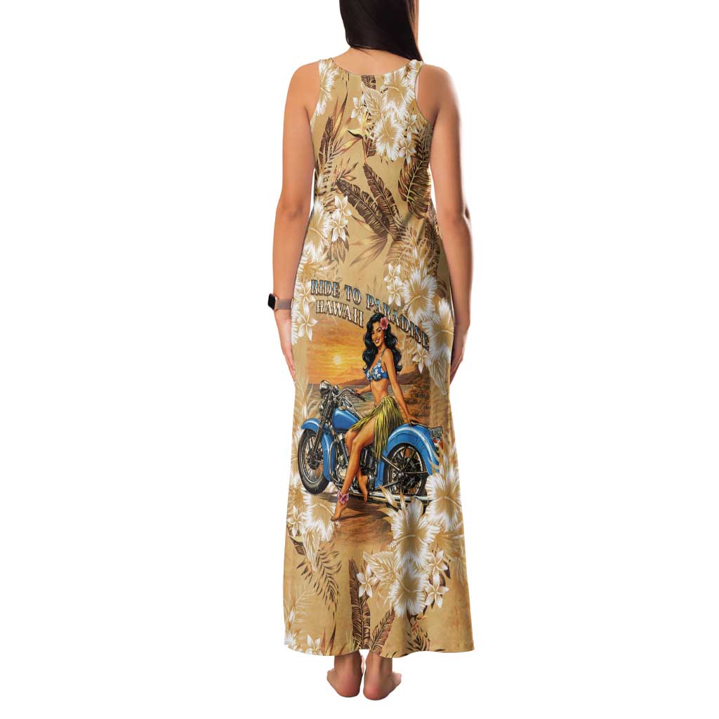 Aloha Hawaii Biker Tank Maxi Dress Ride To Paradise LT05 - Polynesian Pride
