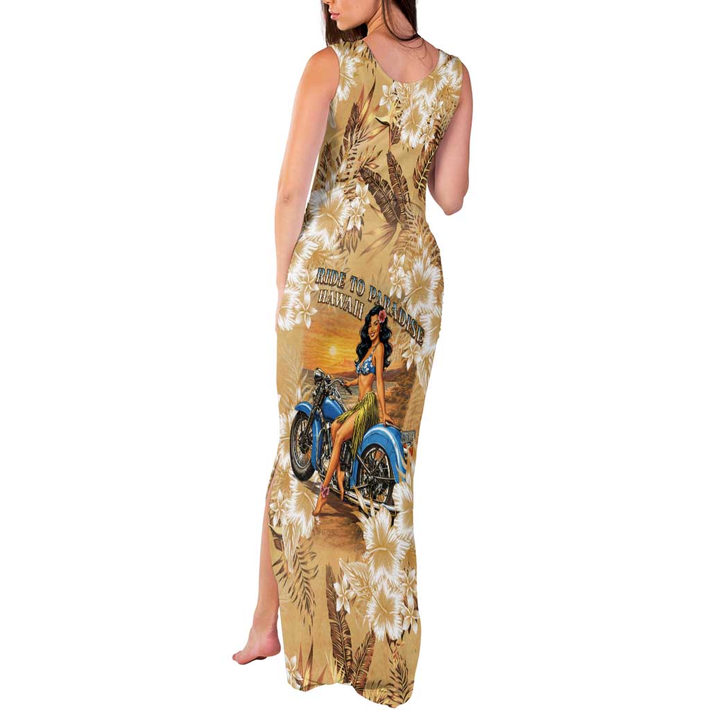 Aloha Hawaii Biker Tank Maxi Dress Ride To Paradise LT05 - Polynesian Pride