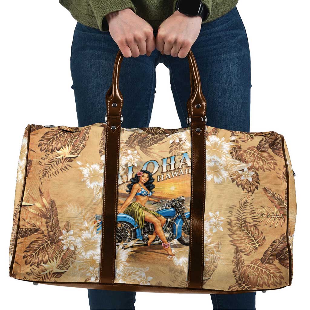Aloha Hawaii Biker Travel Bag Ride To Paradise LT05 Beige - Polynesian Pride