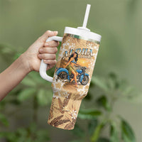 Aloha Hawaii Biker Tumbler With Handle Ride To Paradise LT05 - Polynesian Pride