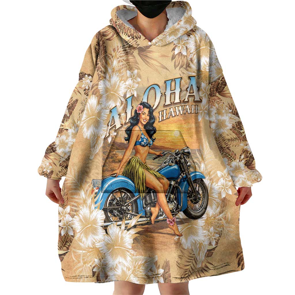 Aloha Hawaii Biker Wearable Blanket Hoodie Ride To Paradise LT05 - Polynesian Pride