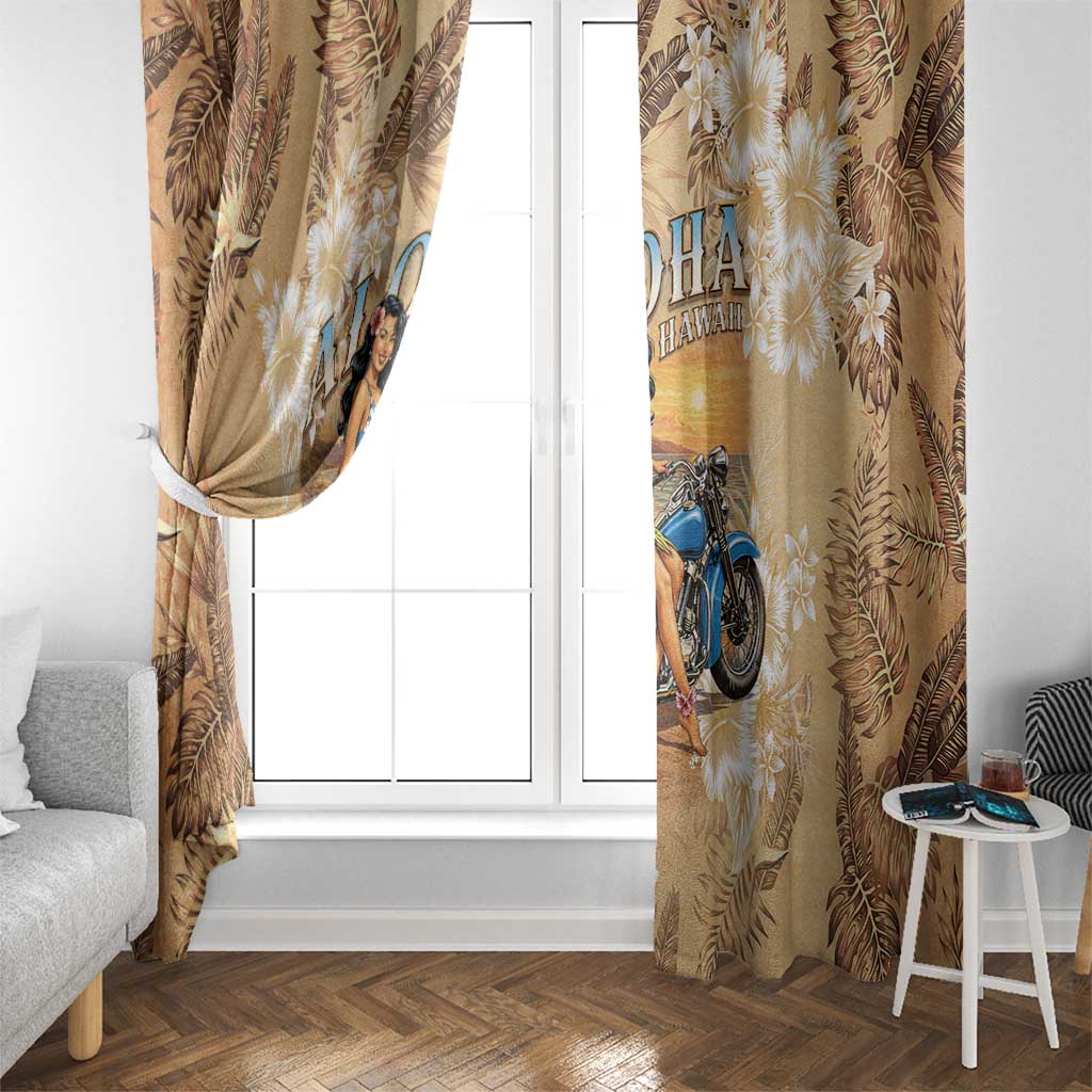 Aloha Hawaii Biker Window Curtain Ride To Paradise LT05 - Polynesian Pride