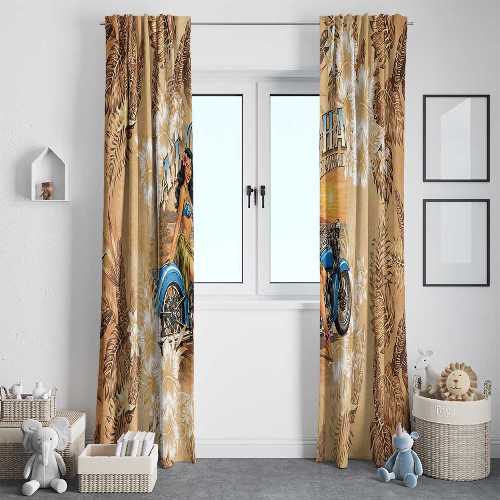 Aloha Hawaii Biker Window Curtain Ride To Paradise LT05 - Polynesian Pride
