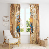 Aloha Hawaii Biker Window Curtain Ride To Paradise LT05 - Polynesian Pride