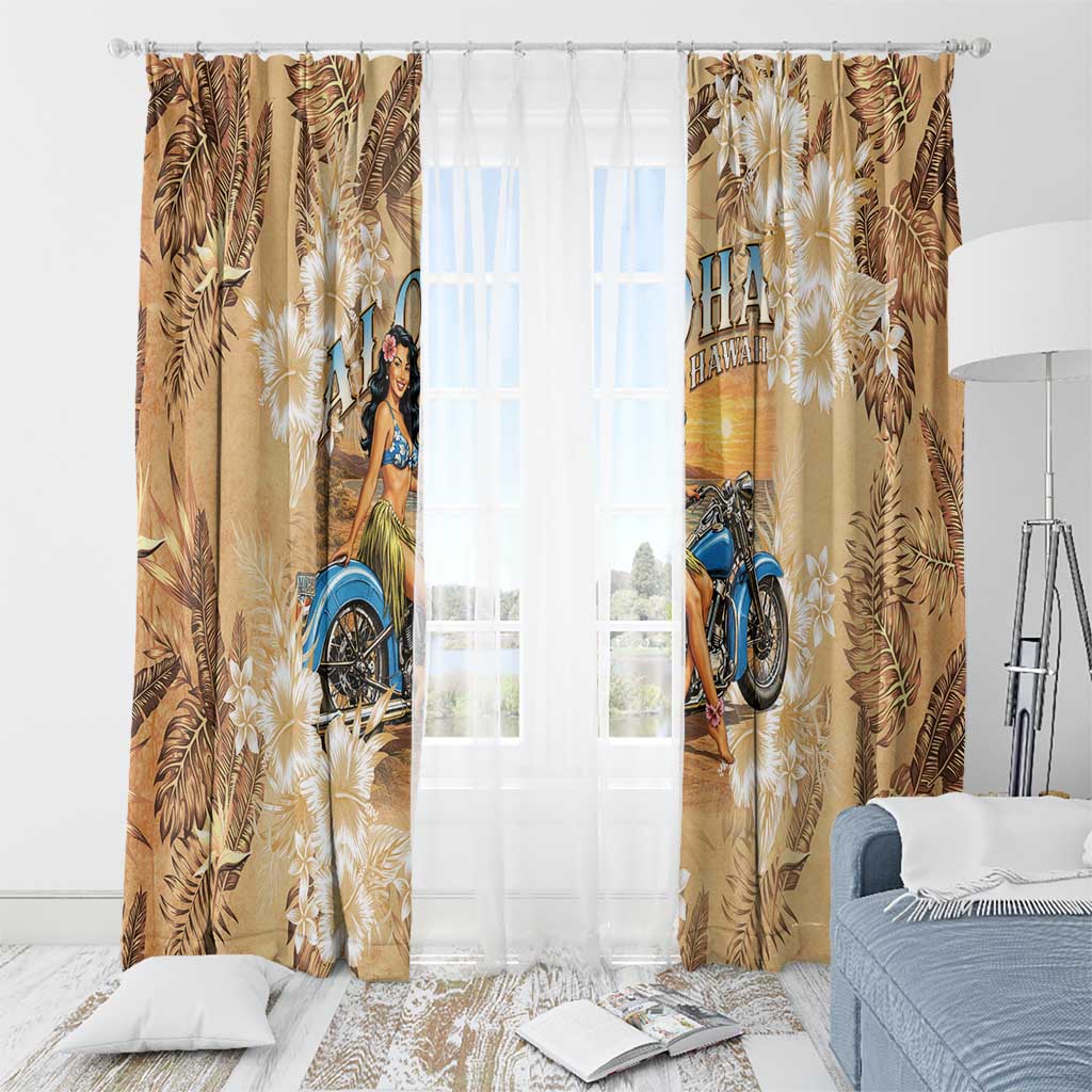 Aloha Hawaii Biker Window Curtain Ride To Paradise LT05 - Polynesian Pride