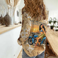 Aloha Hawaii Biker Women Casual Shirt Ride To Paradise LT05 - Polynesian Pride