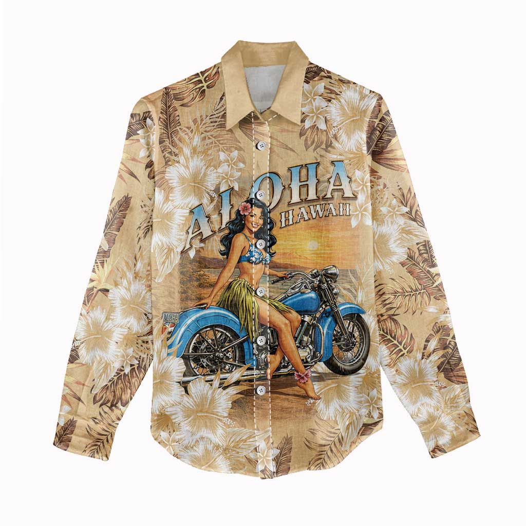 Aloha Hawaii Biker Women Casual Shirt Ride To Paradise LT05 - Polynesian Pride