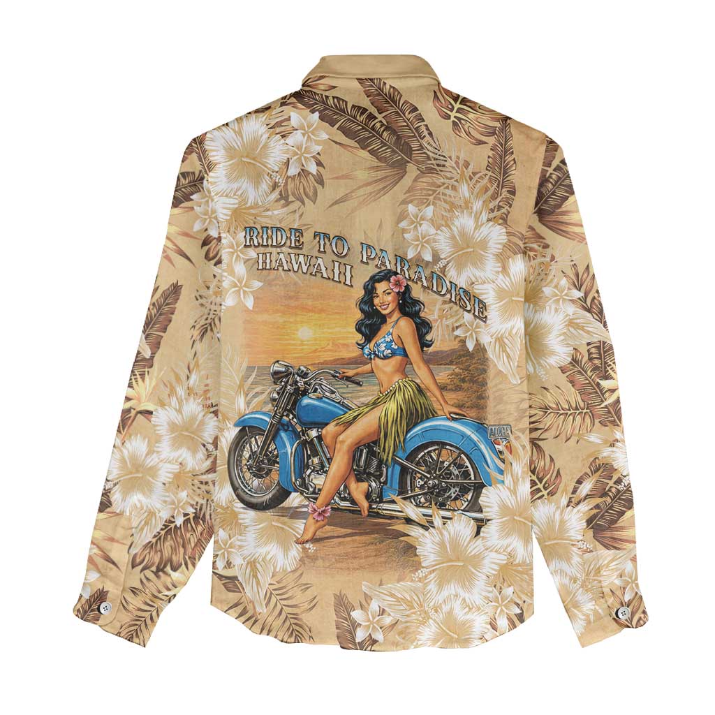 Aloha Hawaii Biker Women Casual Shirt Ride To Paradise LT05 - Polynesian Pride