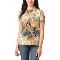 Aloha Hawaii Biker Women Polo Shirt Ride To Paradise LT05 - Polynesian Pride