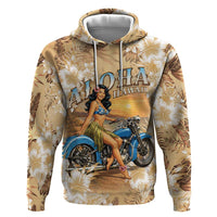Aloha Hawaii Biker Zip Hoodie Ride To Paradise