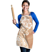 Polynesian Women's Day Apron Brown Hibiscus Flowers With Polynesian Pattern LT05 - Polynesian Pride
