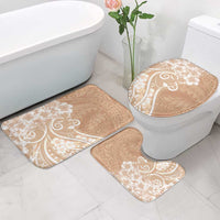 Polynesian Women's Day Bathroom Set Brown Hibiscus Flowers With Polynesian Pattern LT05 - Polynesian Pride