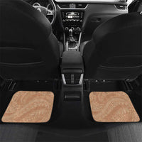 Polynesian Women's Day Car Mats Brown Hibiscus Flowers With Polynesian Pattern