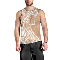 Polynesian Women's Day Men Tank Top Brown Hibiscus Flowers With Polynesian Pattern LT05 - Polynesian Pride