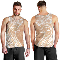 Polynesian Women's Day Men Tank Top Brown Hibiscus Flowers With Polynesian Pattern LT05 - Polynesian Pride