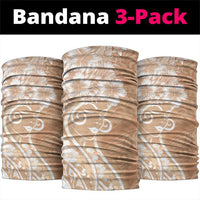 Polynesian Women's Day Neck Gaiter Brown Hibiscus Flowers With Polynesian Pattern LT05 package One Size: 25*50cm Brown - Polynesian Pride