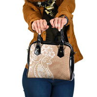 Polynesian Women's Day Shoulder Handbag Brown Hibiscus Flowers With Polynesian Pattern LT05 One Size Brown - Polynesian Pride
