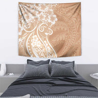 Polynesian Women's Day Tapestry Brown Hibiscus Flowers With Polynesian Pattern LT05 - Polynesian Pride