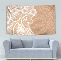 Polynesian Women's Day Tapestry Brown Hibiscus Flowers With Polynesian Pattern LT05 - Polynesian Pride