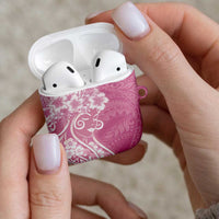 Polynesian Women's Day AirPods Case Pink Hibiscus Flowers With Polynesian Pattern LT05 - Polynesian Pride