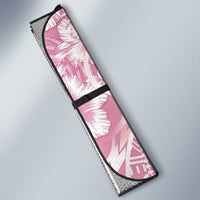 Polynesian Women's Day Auto Sun Shade Pink Hibiscus Flowers With Polynesian Pattern LT05 - Polynesian Pride