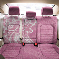 Polynesian Women's Day Back Car Seat Cover Pink Hibiscus Flowers With Polynesian Pattern LT05 - Polynesian Pride