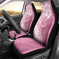 Polynesian Women's Day Car Seat Cover Pink Hibiscus Flowers With Polynesian Pattern LT05 - Polynesian Pride