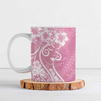 Polynesian Women's Day Ceramic Mug Pink Hibiscus Flowers With Polynesian Pattern LT05 Pink - Polynesian Pride