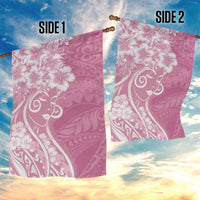 Polynesian Women's Day Garden Flag Pink Hibiscus Flowers With Polynesian Pattern LT05 - Polynesian Pride