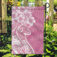 Polynesian Women's Day Garden Flag Pink Hibiscus Flowers With Polynesian Pattern LT05 Garden Flag Pink - Polynesian Pride