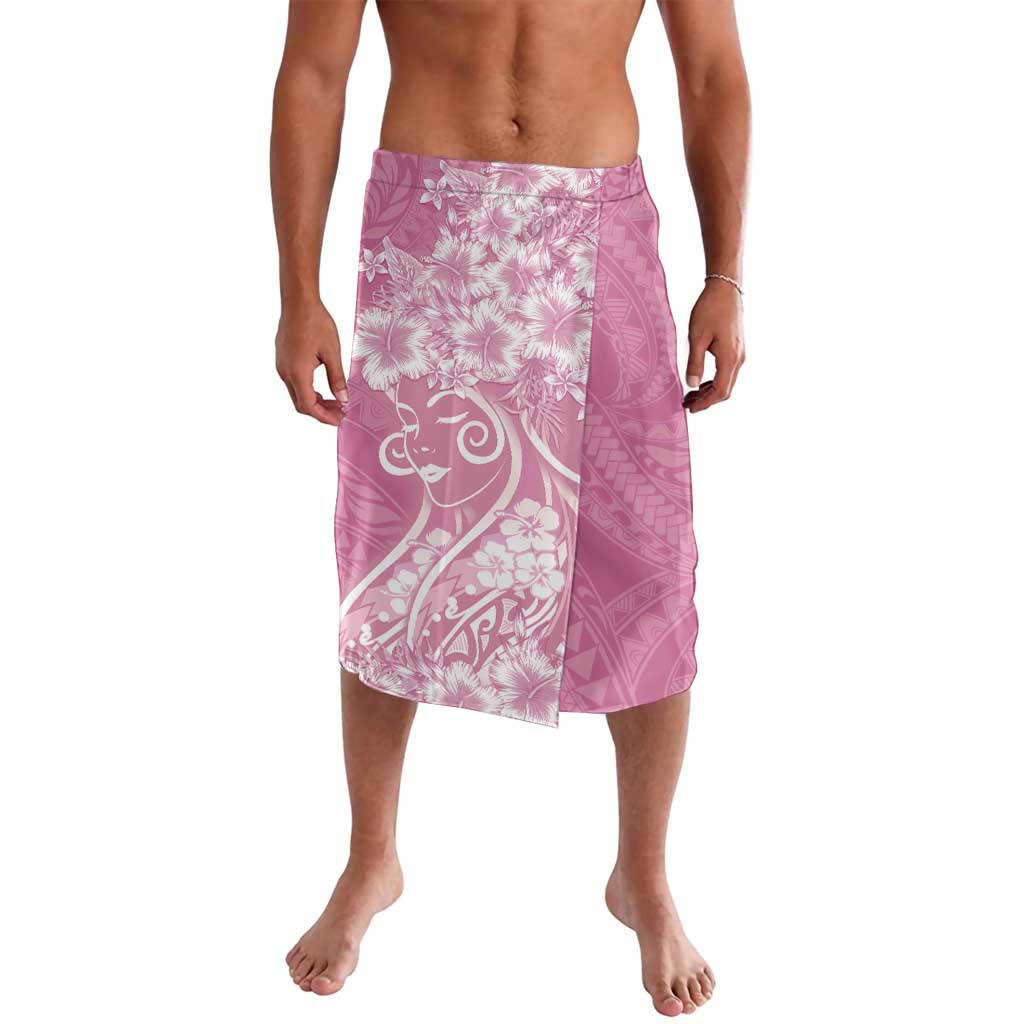 Polynesian Women's Day Lavalava Pink Hibiscus Flowers With Polynesian Pattern LT05 Pink - Polynesian Pride