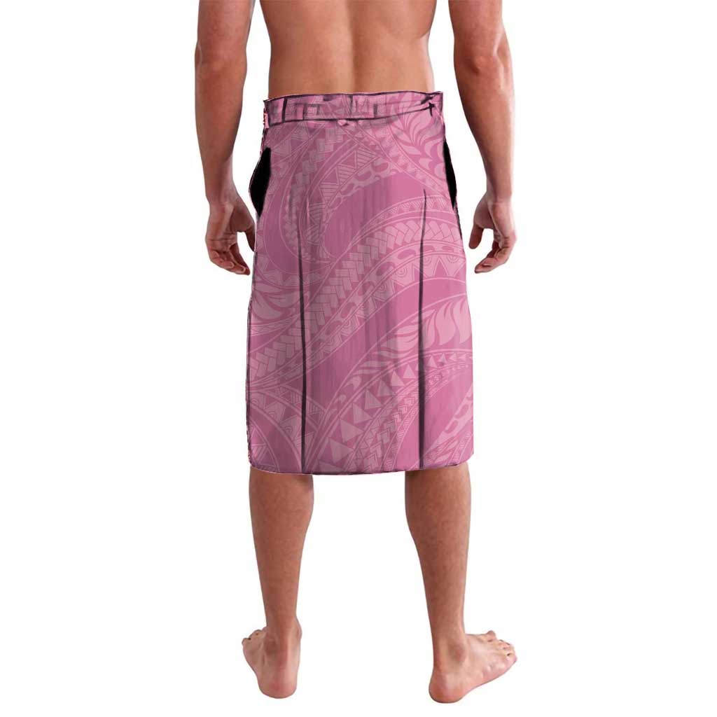 Polynesian Women's Day Lavalava Pink Hibiscus Flowers With Polynesian Pattern LT05 - Polynesian Pride