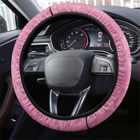 Polynesian Women's Day Steering Wheel Cover Pink Hibiscus Flowers With Polynesian Pattern LT05 - Polynesian Pride