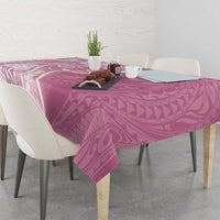 Polynesian Women's Day Tablecloth Pink Hibiscus Flowers With Polynesian Pattern LT05 - Polynesian Pride