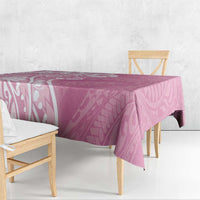 Polynesian Women's Day Tablecloth Pink Hibiscus Flowers With Polynesian Pattern LT05 - Polynesian Pride