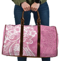 Polynesian Women's Day Travel Bag Pink Hibiscus Flowers With Polynesian Pattern LT05 Pink - Polynesian Pride