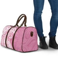 Polynesian Women's Day Travel Bag Pink Hibiscus Flowers With Polynesian Pattern LT05 - Polynesian Pride