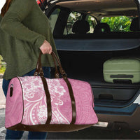Polynesian Women's Day Travel Bag Pink Hibiscus Flowers With Polynesian Pattern LT05 - Polynesian Pride