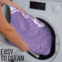 Polynesian Women's Day Bathroom Set Purple Hibiscus Flowers With Polynesian Pattern LT05 - Polynesian Pride