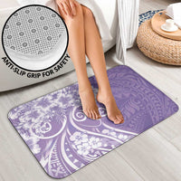 Polynesian Women's Day Bathroom Set Purple Hibiscus Flowers With Polynesian Pattern LT05 - Polynesian Pride