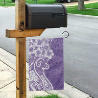 Polynesian Women's Day Garden Flag Purple Hibiscus Flowers With Polynesian Pattern LT05 - Polynesian Pride