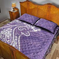 Polynesian Women's Day Quilt Bed Set Purple Hibiscus Flowers With Polynesian Pattern LT05 - Polynesian Pride
