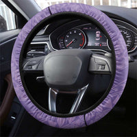 Polynesian Women's Day Steering Wheel Cover Purple Hibiscus Flowers With Polynesian Pattern LT05 - Polynesian Pride