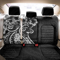 Polynesian Women's Day Back Car Seat Cover Black Hibiscus Flowers With Polynesian Pattern LT05 - Polynesian Pride