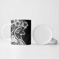 Polynesian Women's Day Ceramic Mug Black Hibiscus Flowers With Polynesian Pattern LT05 - Polynesian Pride