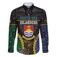 Personalised South Sea Islanders And Gilbert Islands Family Matching Off Shoulder Maxi Dress and Hawaiian Shirt Kanakas Polynesian Pattern