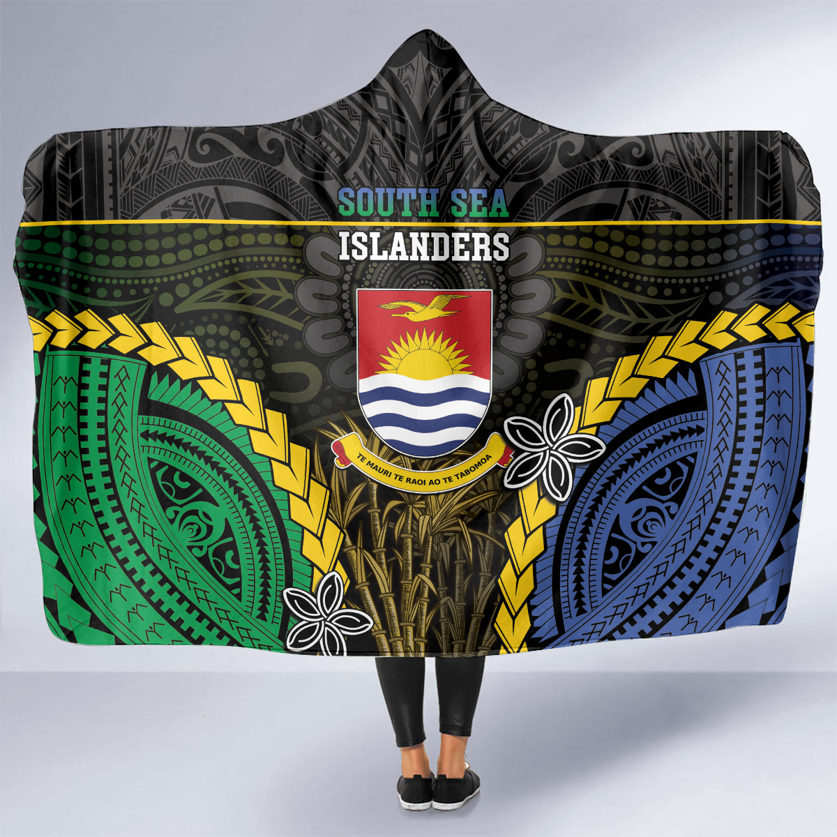 South Sea Islanders And Gilbert Islands Hooded Blanket Kanakas Polynesian Pattern LT05 - Polynesian Pride