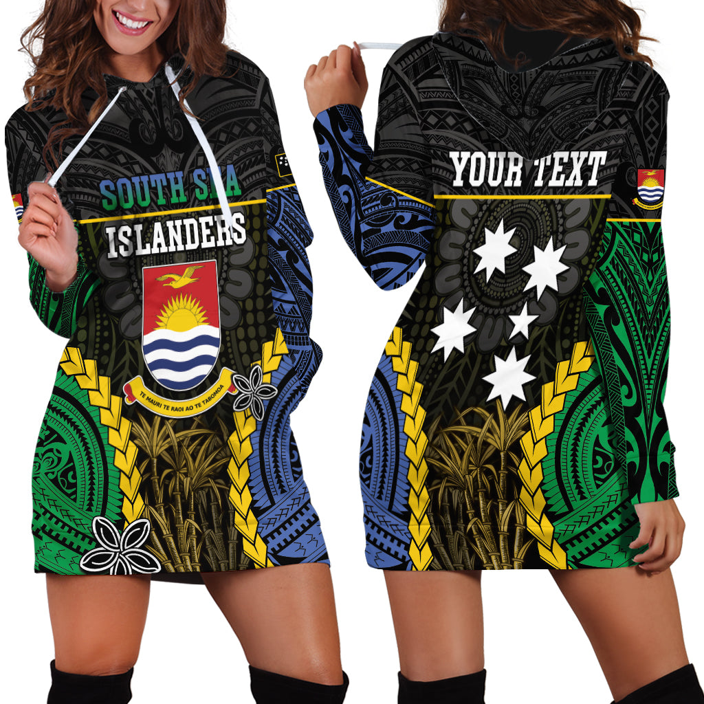 Personalised South Sea Islanders And Gilbert Islands Hoodie Dress Kanakas Polynesian Pattern LT05 - Polynesian Pride