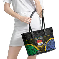 South Sea Islanders And Gilbert Islands Leather Tote Bag Kanakas Polynesian Pattern LT05 - Polynesian Pride